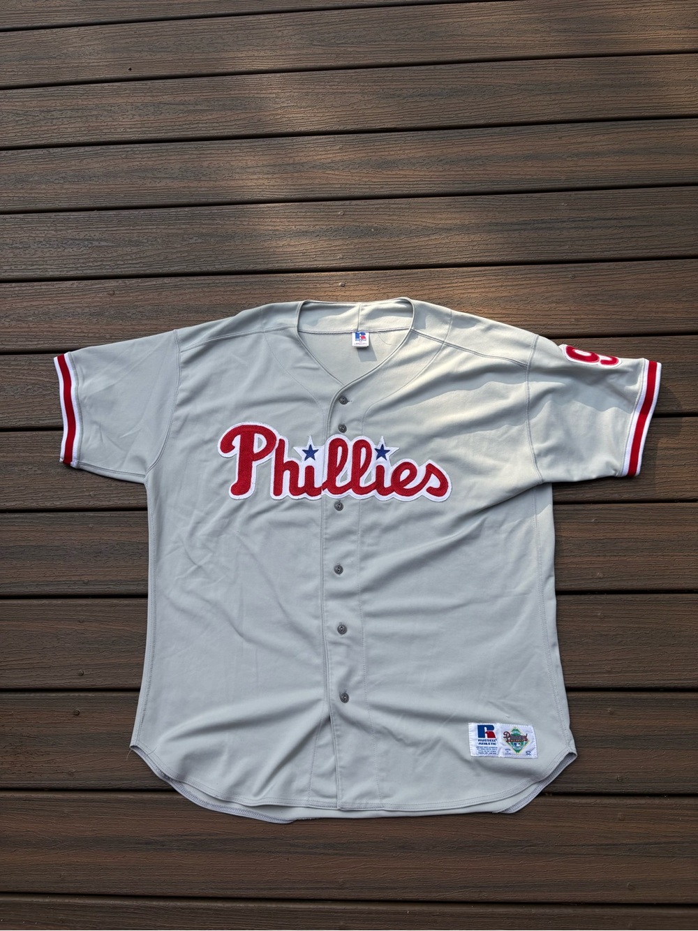 Vintage Philadelphia Phillies Von Hayes Russell Diamond Collection Gray Jersey